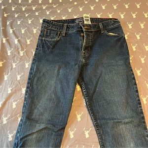 Low rise flare jeans
